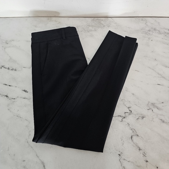 Vince Wool Career Work Skinny Pant Black 2 Preowned - Picture 1 of 8